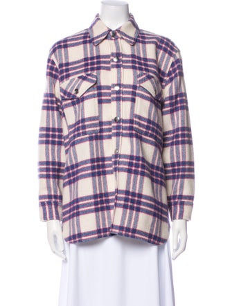 Étoile Isabel Marant Virgin Wool Plaid Print Jacket