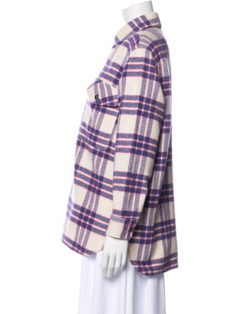 Étoile Isabel Marant Virgin Wool Plaid Print Jacket