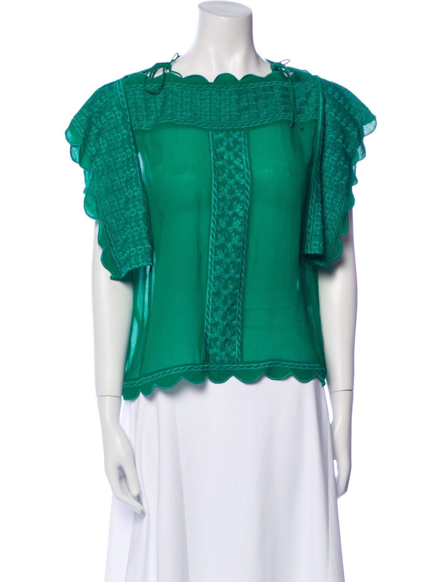 Étoile Isabel Marant Square Neckline Short Sleeve Blouse
