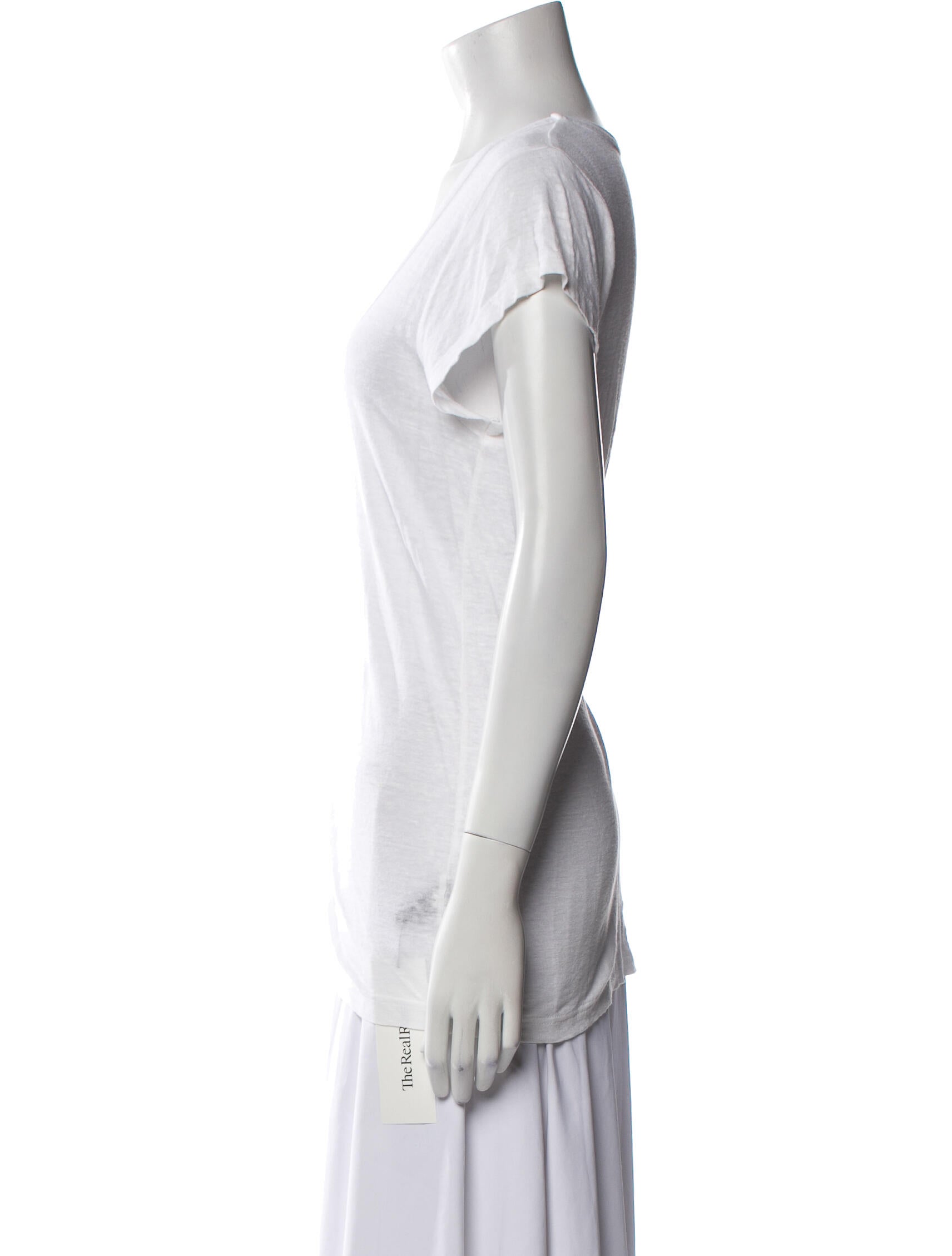 Étoile Isabel Marant Linen Scoop Neck T-Shirt