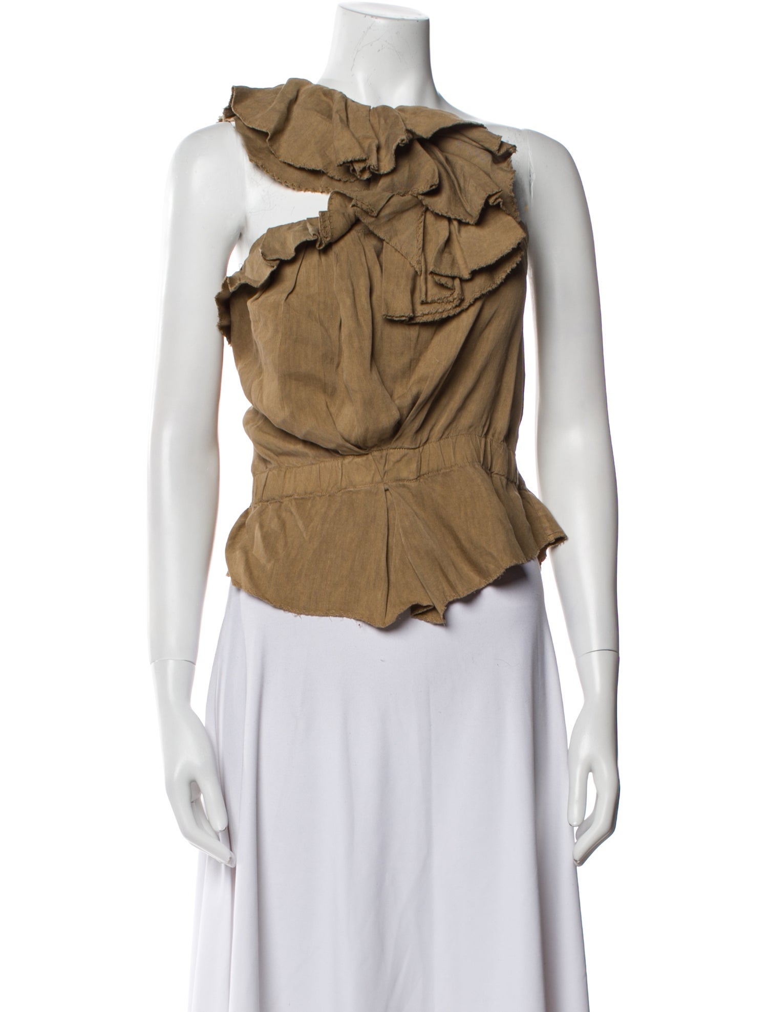 Étoile Isabel Marant Linen One-Shoulder Top