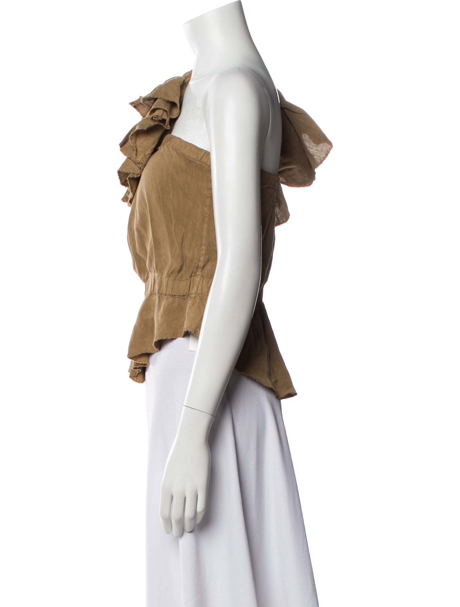 Étoile Isabel Marant Linen One-Shoulder Top