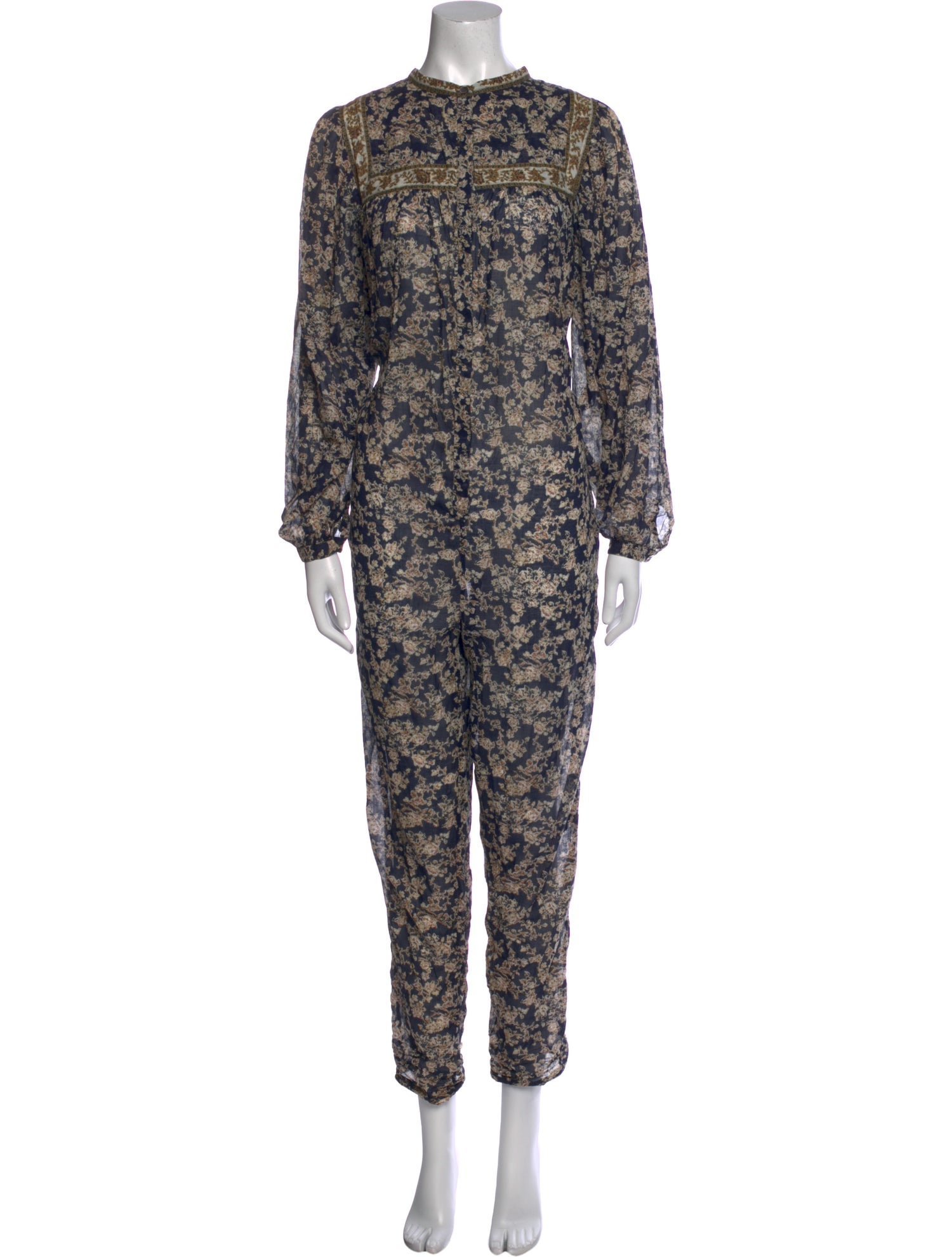 Étoile Isabel Marant Floral Print Crew Neck Jumpsuit