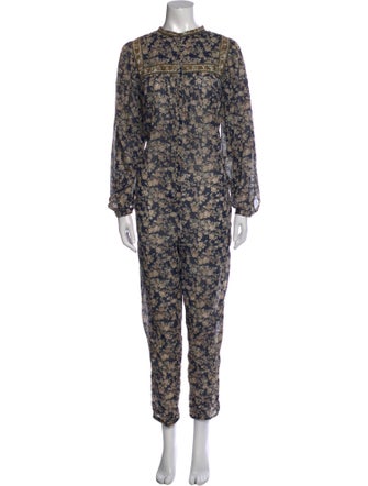Étoile Isabel Marant Floral Print Crew Neck Jumpsuit