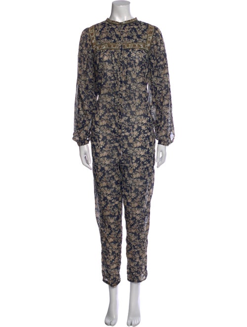 Étoile Isabel Marant Floral Print Crew Neck Jumpsuit