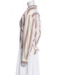 Étoile Isabel Marant Striped Mock Neck Button-Up Top