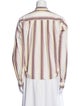 Étoile Isabel Marant Striped Mock Neck Button-Up Top