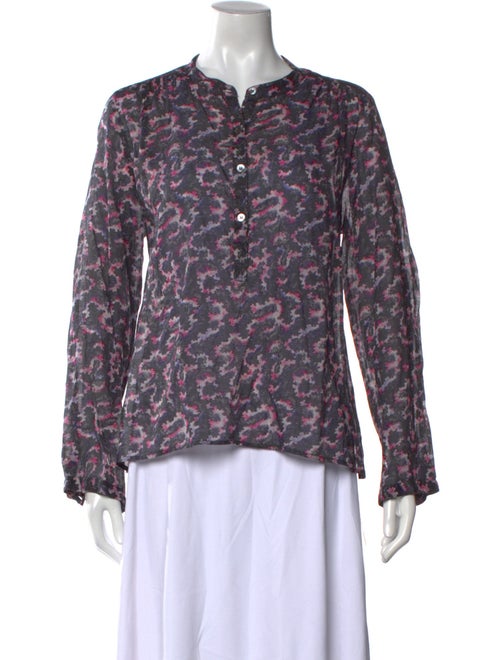 Étoile Isabel Marant Printed V-Neck Blouse