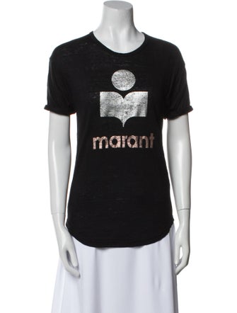 Étoile Isabel Marant Linen Graphic Print T-Shirt