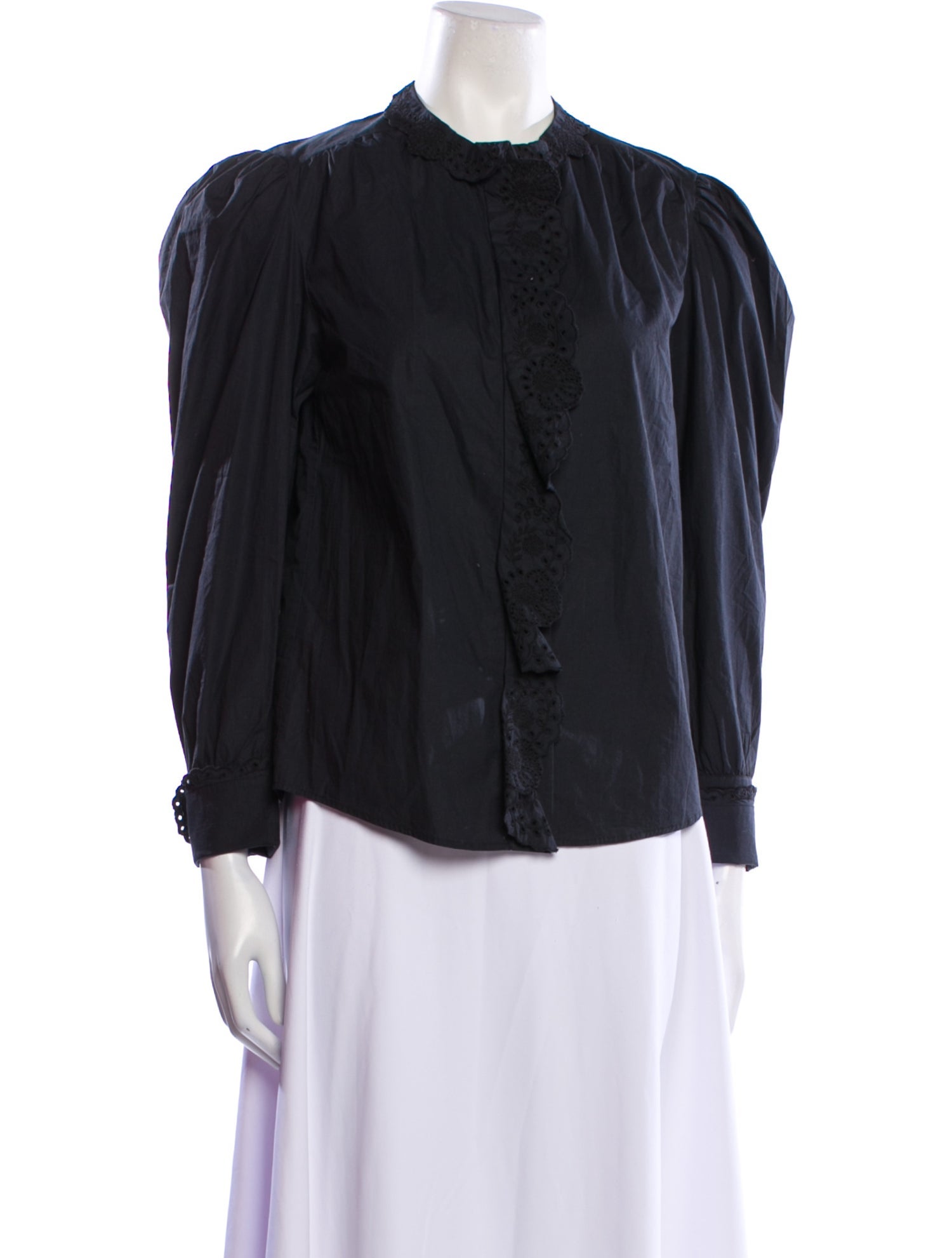 Étoile Isabel Marant Mock Neck Long Sleeve Button-Up Top w/ Tags