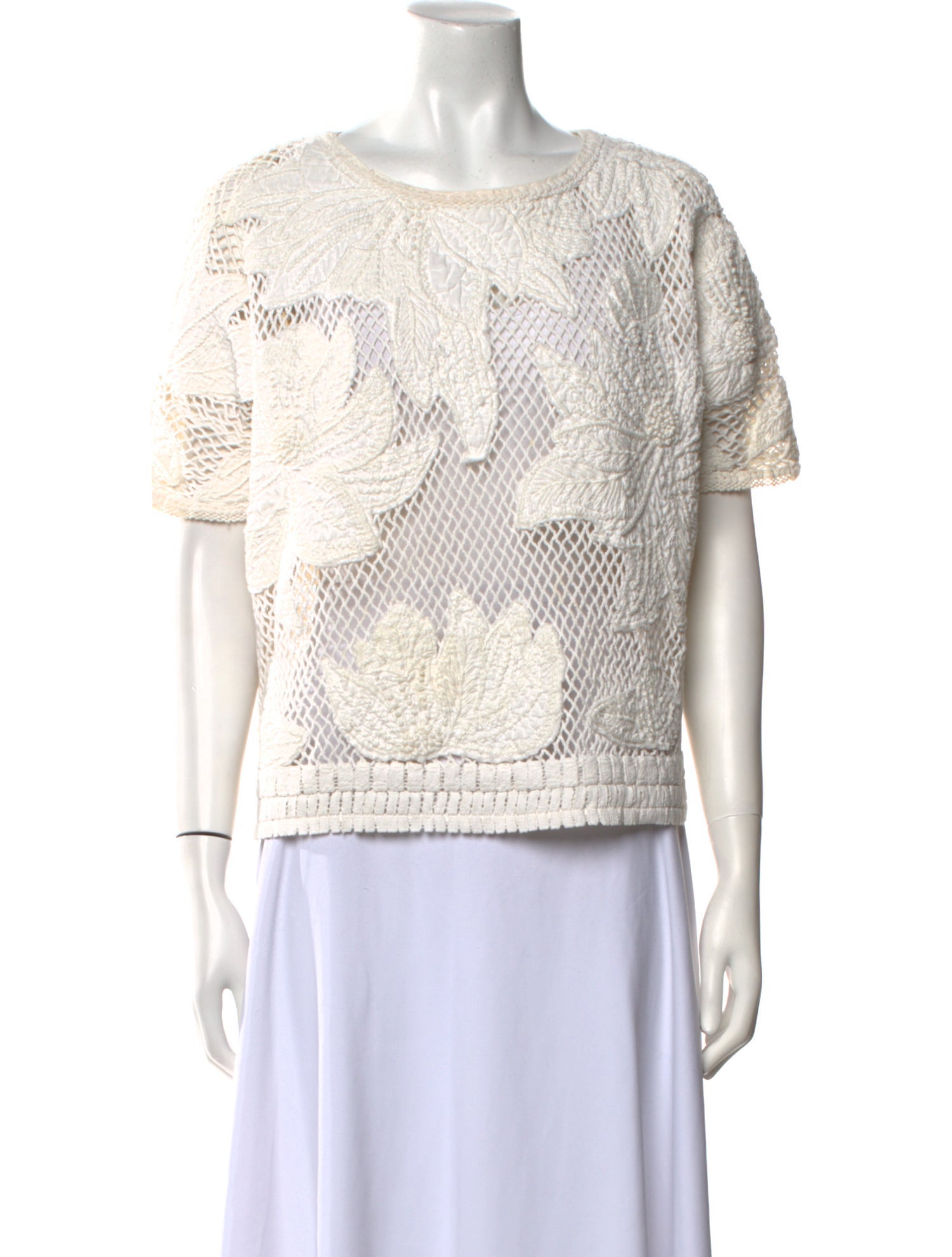 Étoile Isabel Marant Lace Pattern Scoop Neck Top