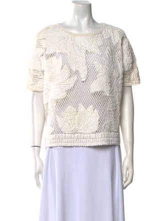 Étoile Isabel Marant Lace Pattern Scoop Neck Top