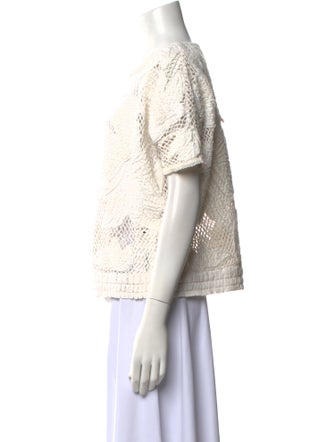 Étoile Isabel Marant Lace Pattern Scoop Neck Top
