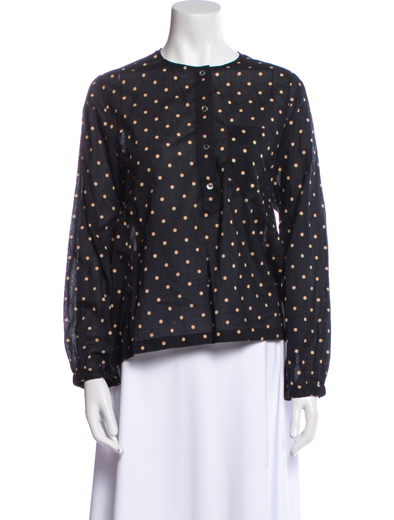 Étoile Isabel Marant Polka Dot Print Crew Neck Blouse
