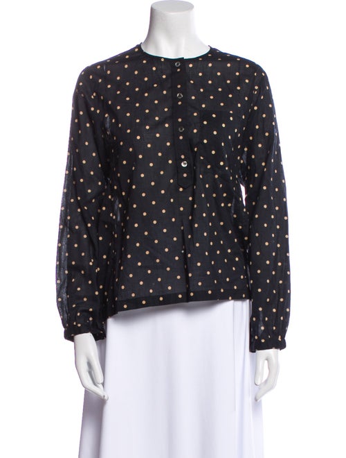 Étoile Isabel Marant Polka Dot Print Crew Neck Blouse
