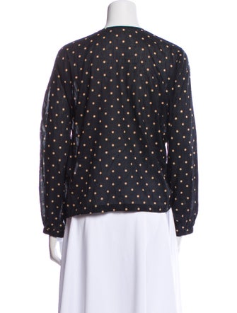 Étoile Isabel Marant Polka Dot Print Crew Neck Blouse