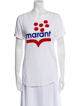 Étoile Isabel Marant Linen Graphic Print T-Shirt