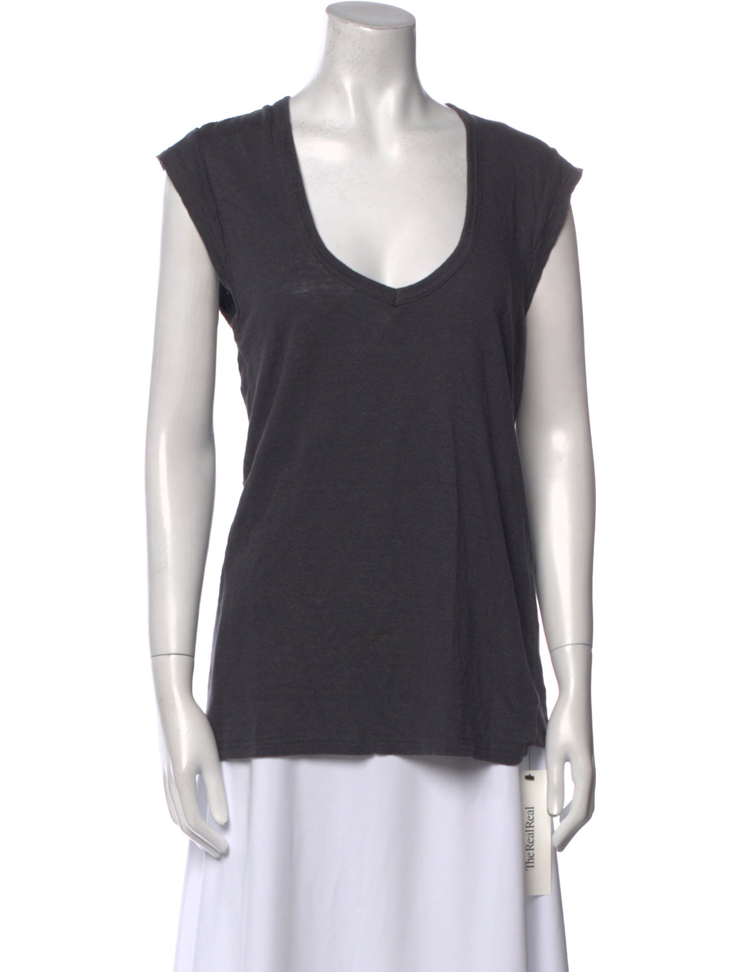 Étoile Isabel Marant Linen Scoop Neck T-Shirt