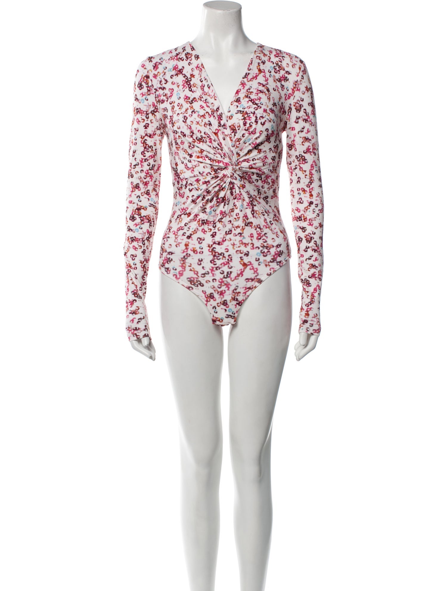 Étoile Isabel Marant Floral Print V-Neck Bodysuit