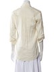 Étoile Isabel Marant Linen Three-Quarter Sleeve Button-Up Top