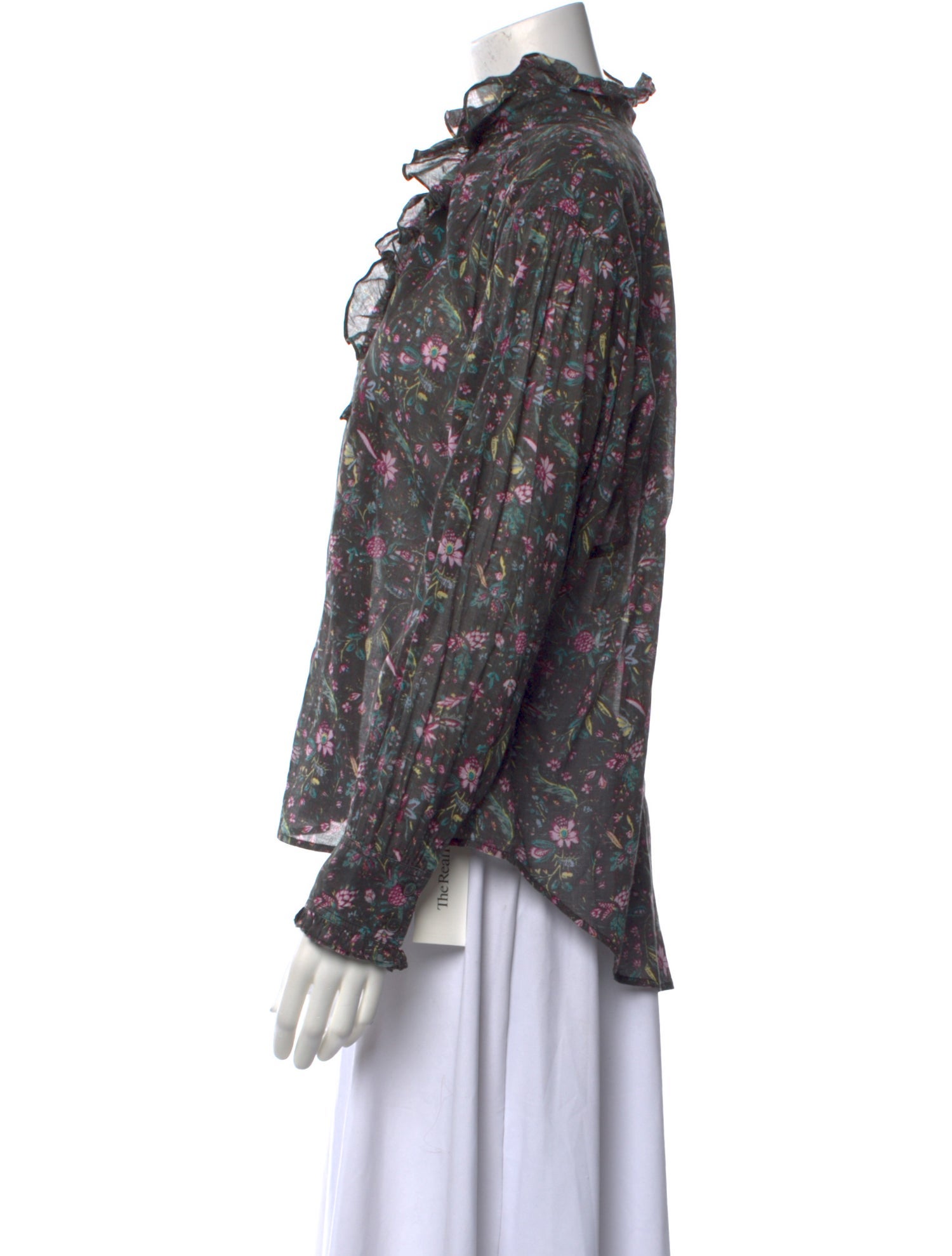 Étoile Isabel Marant Floral Print Mock Neck Blouse