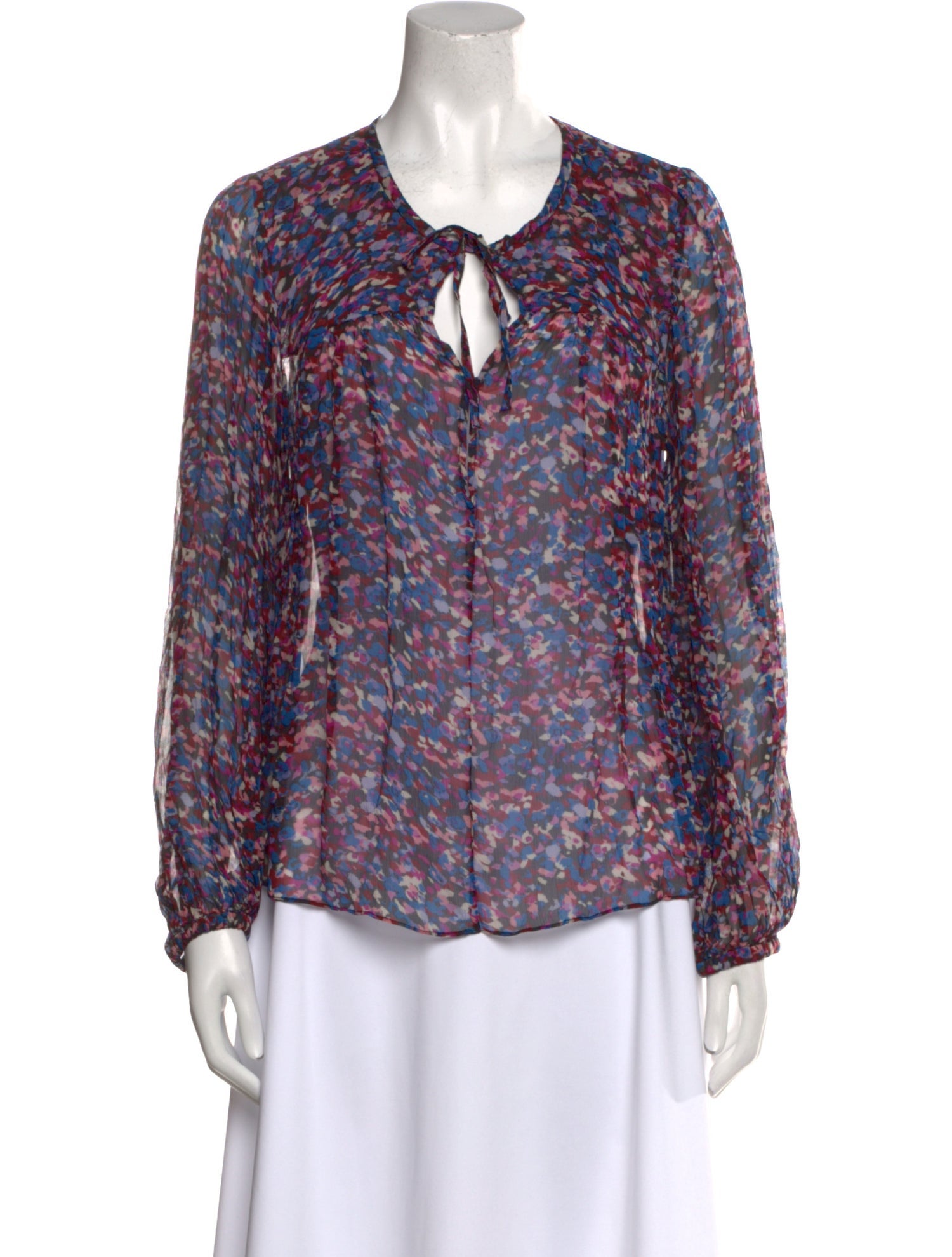 Étoile Isabel Marant Printed Tie Neck Blouse