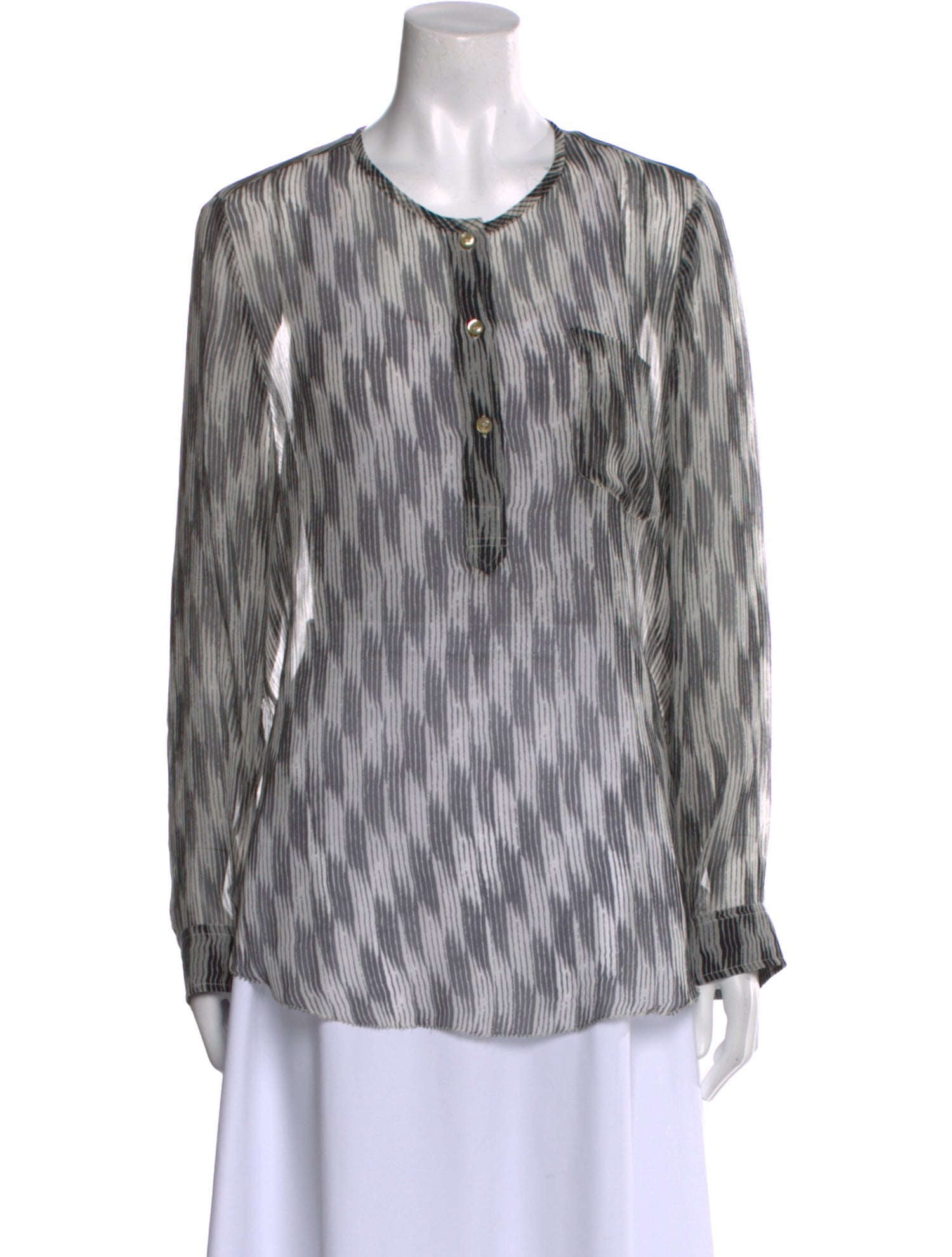 Étoile Isabel Marant Silk Printed Button-Up Top