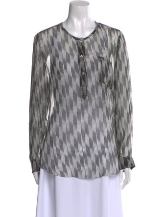 Étoile Isabel Marant Silk Printed Button-Up Top