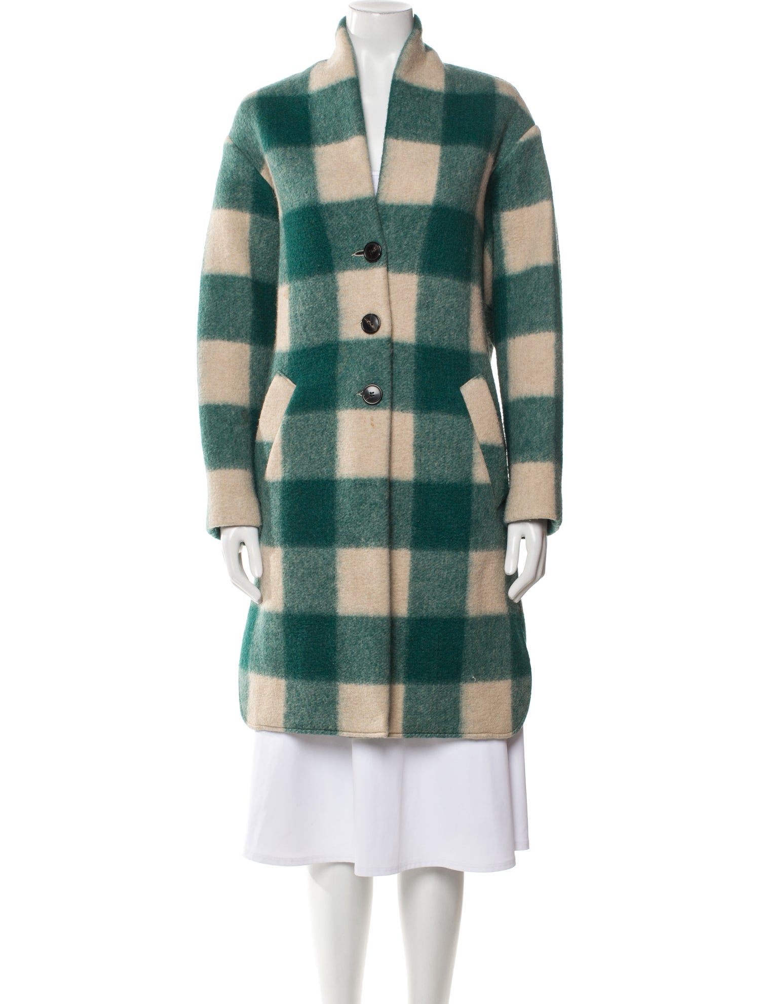 Étoile Isabel Marant Plaid Print Trench Coat