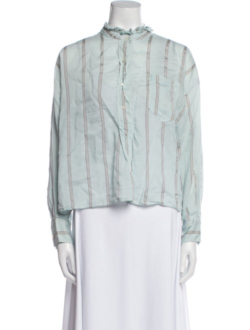 Étoile Isabel Marant Striped Mock Neck Blouse
