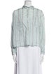 Étoile Isabel Marant Striped Mock Neck Blouse