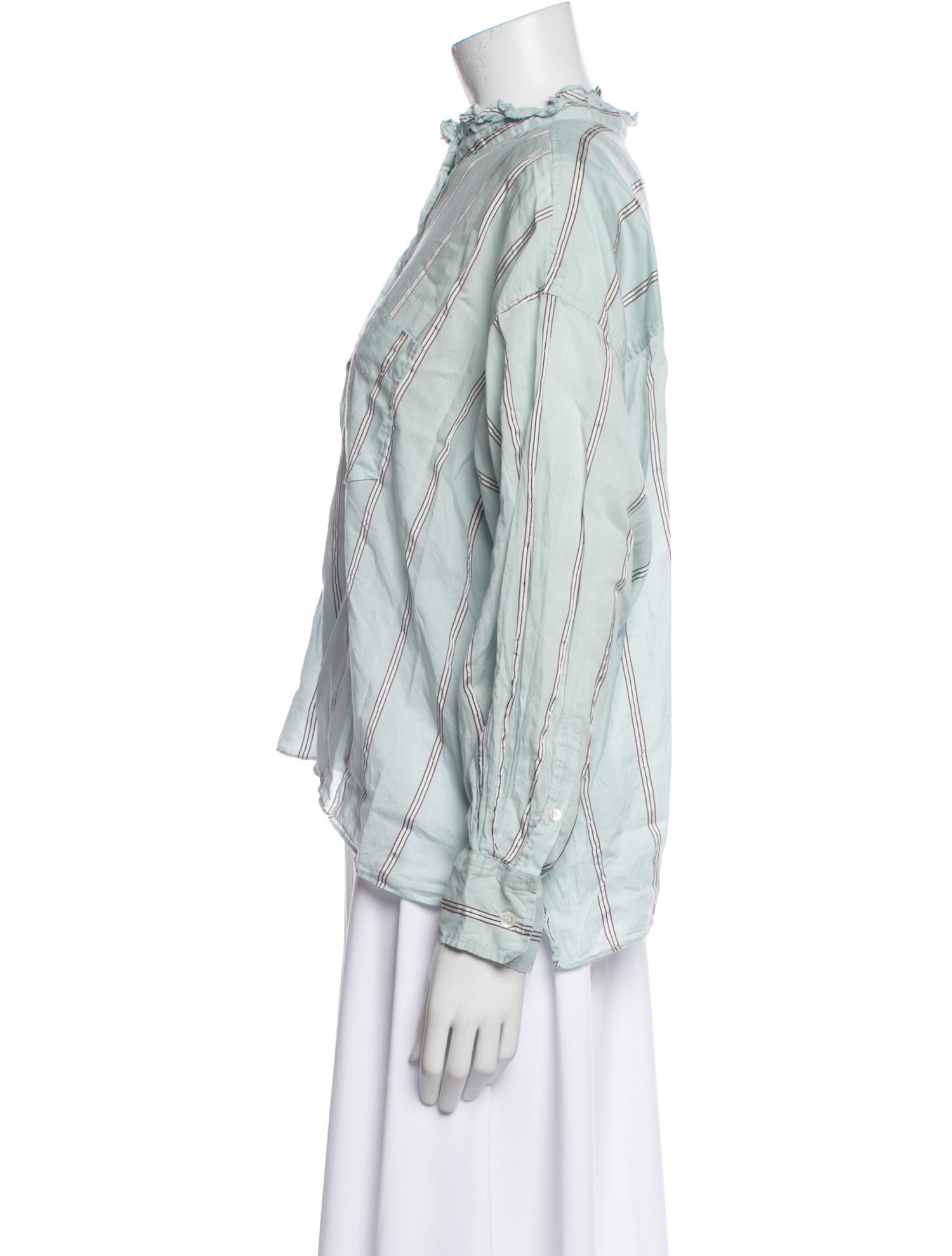 Étoile Isabel Marant Striped Mock Neck Blouse