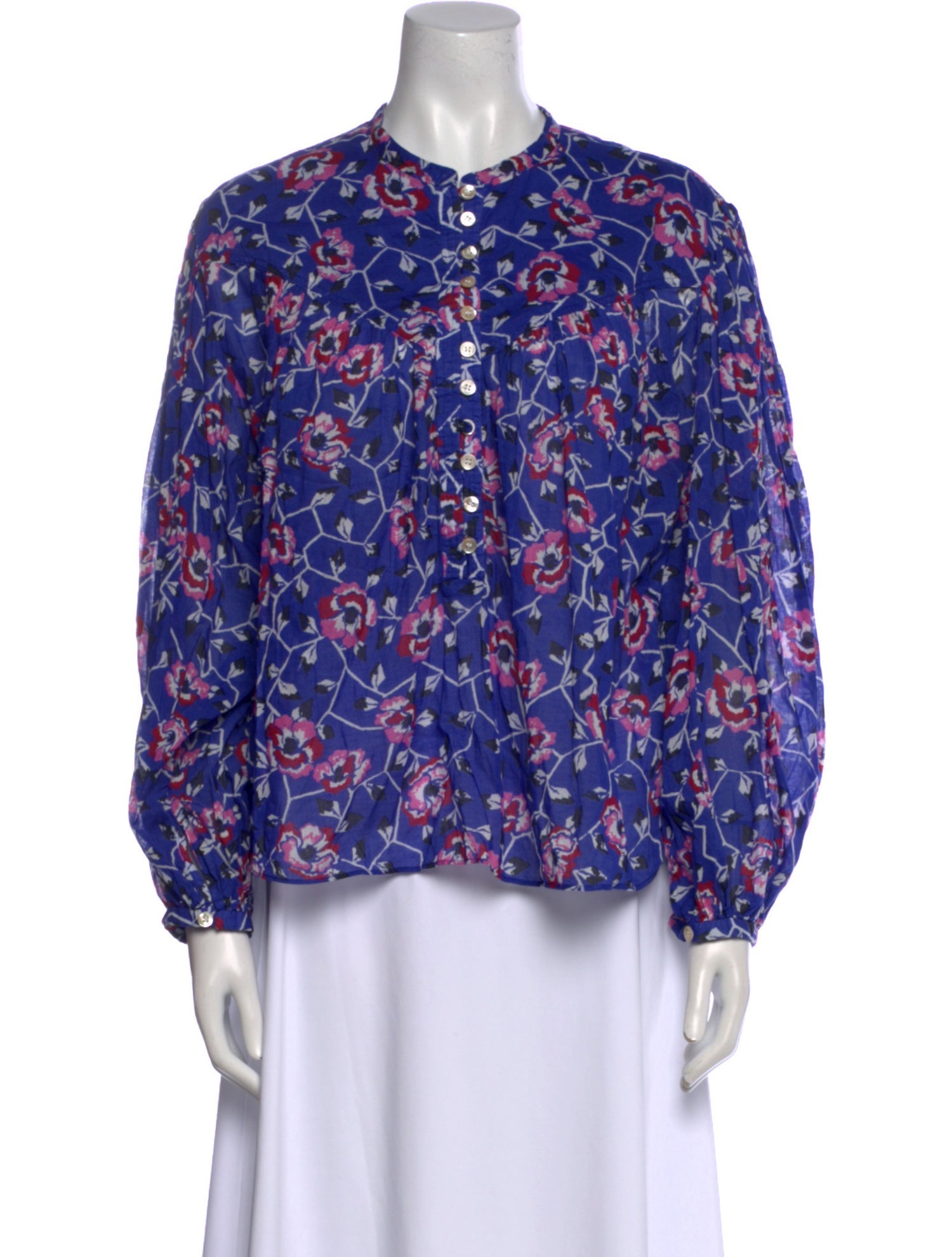 Étoile Isabel Marant Floral Print Crew Neck Blouse
