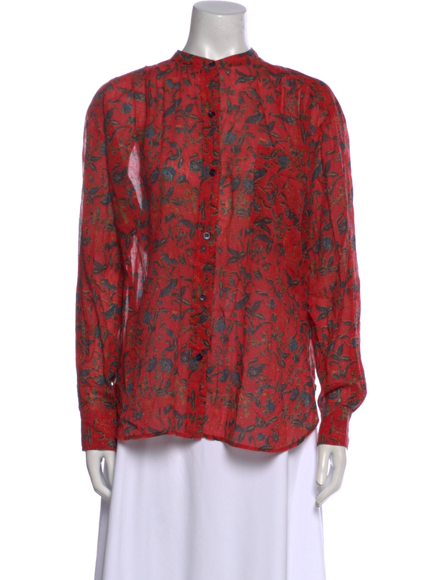 Étoile Isabel Marant Floral Print Mock Neck Blouse
