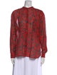 Étoile Isabel Marant Floral Print Mock Neck Blouse