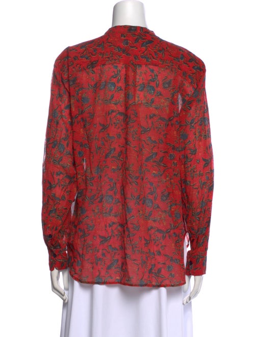 Étoile Isabel Marant Floral Print Mock Neck Blouse