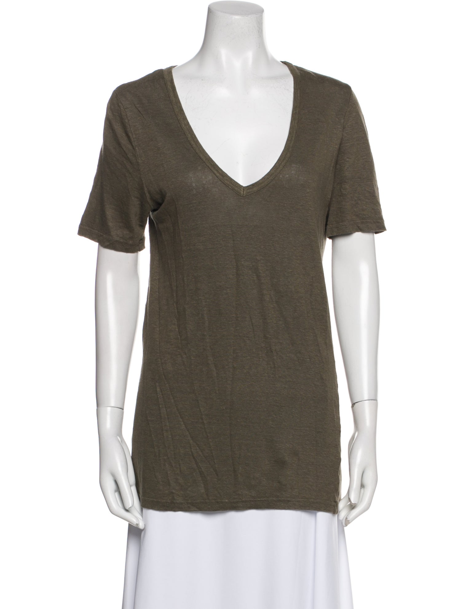 Étoile Isabel Marant Linen V-Neck T-Shirt
