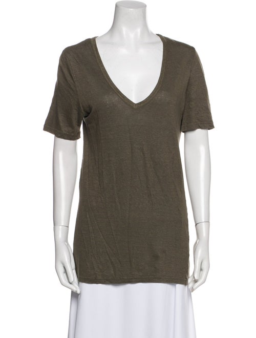 Étoile Isabel Marant Linen V-Neck T-Shirt