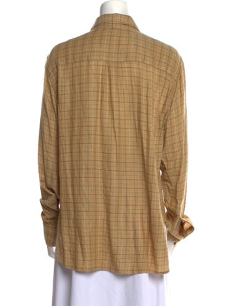 Étoile Isabel Marant Plaid Print Long Sleeve Button-Up Top