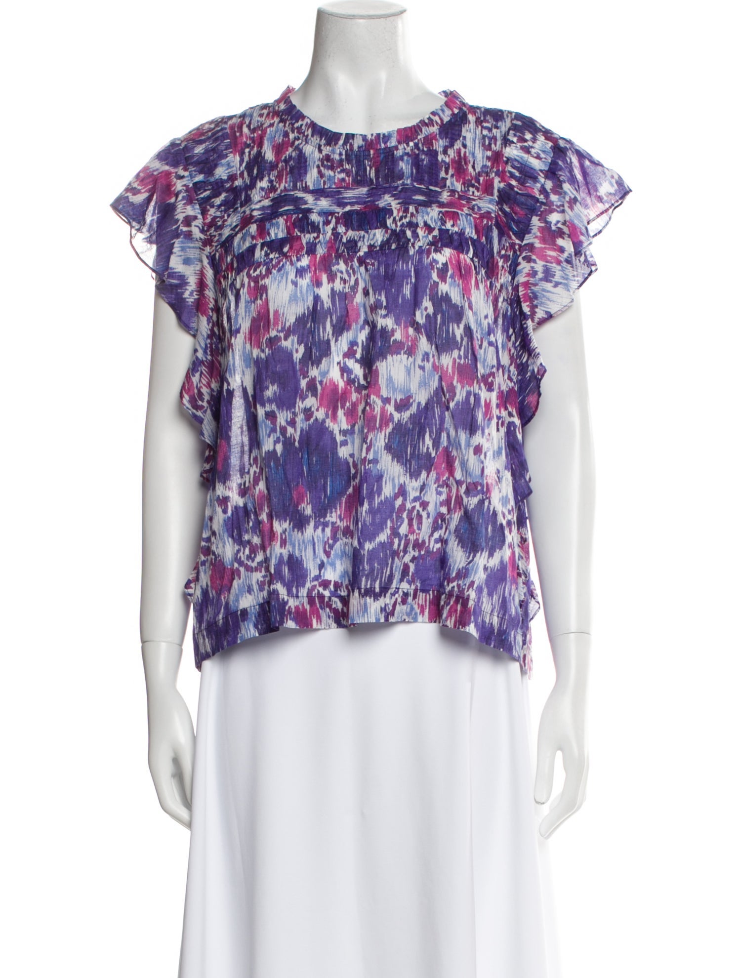 Étoile Isabel Marant Printed Scoop Neck Blouse