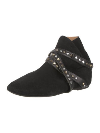 Étoile Isabel Marant Suede Studded Accents Lace-Up Boots