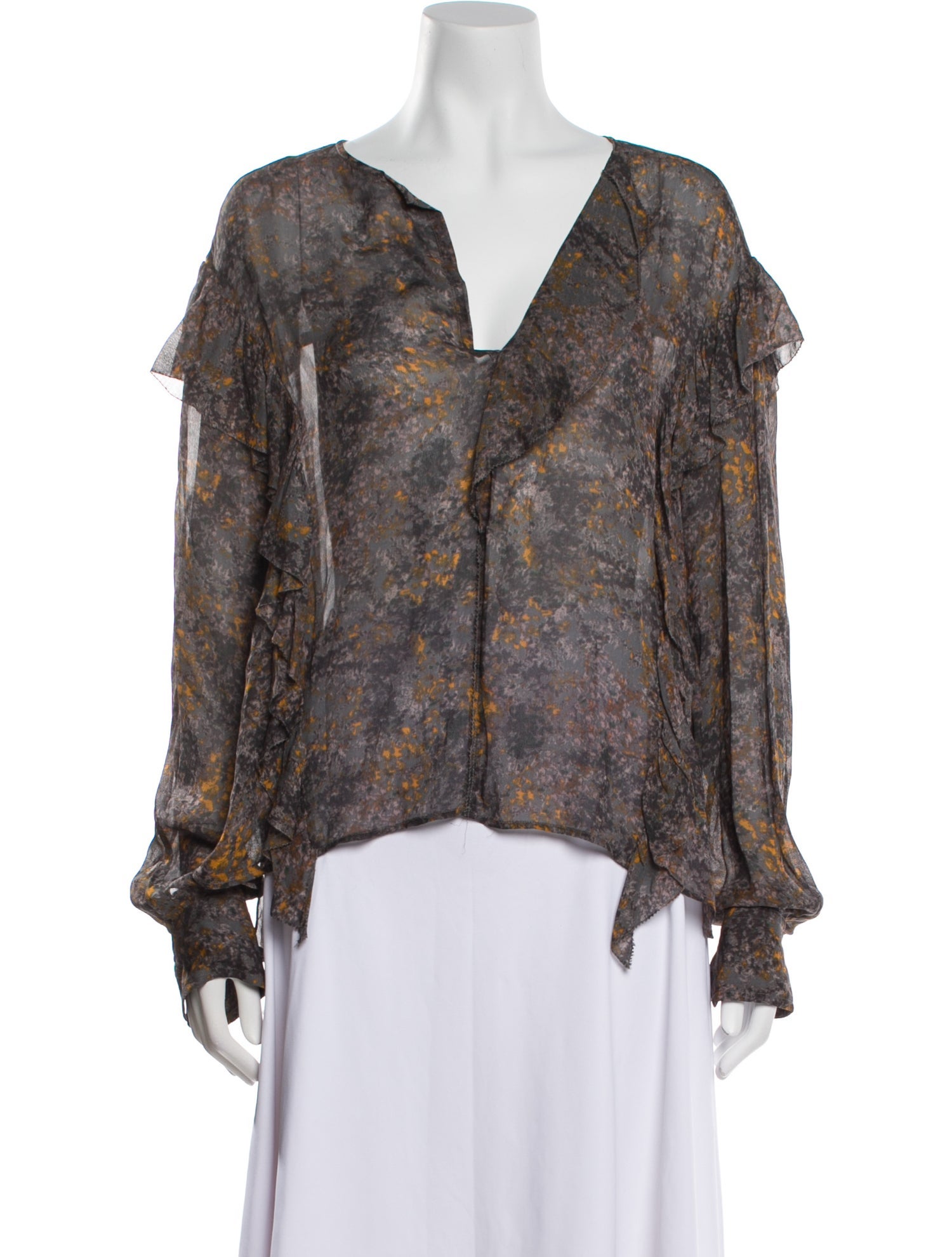 Étoile Isabel Marant Floral Print V-Neck Blouse
