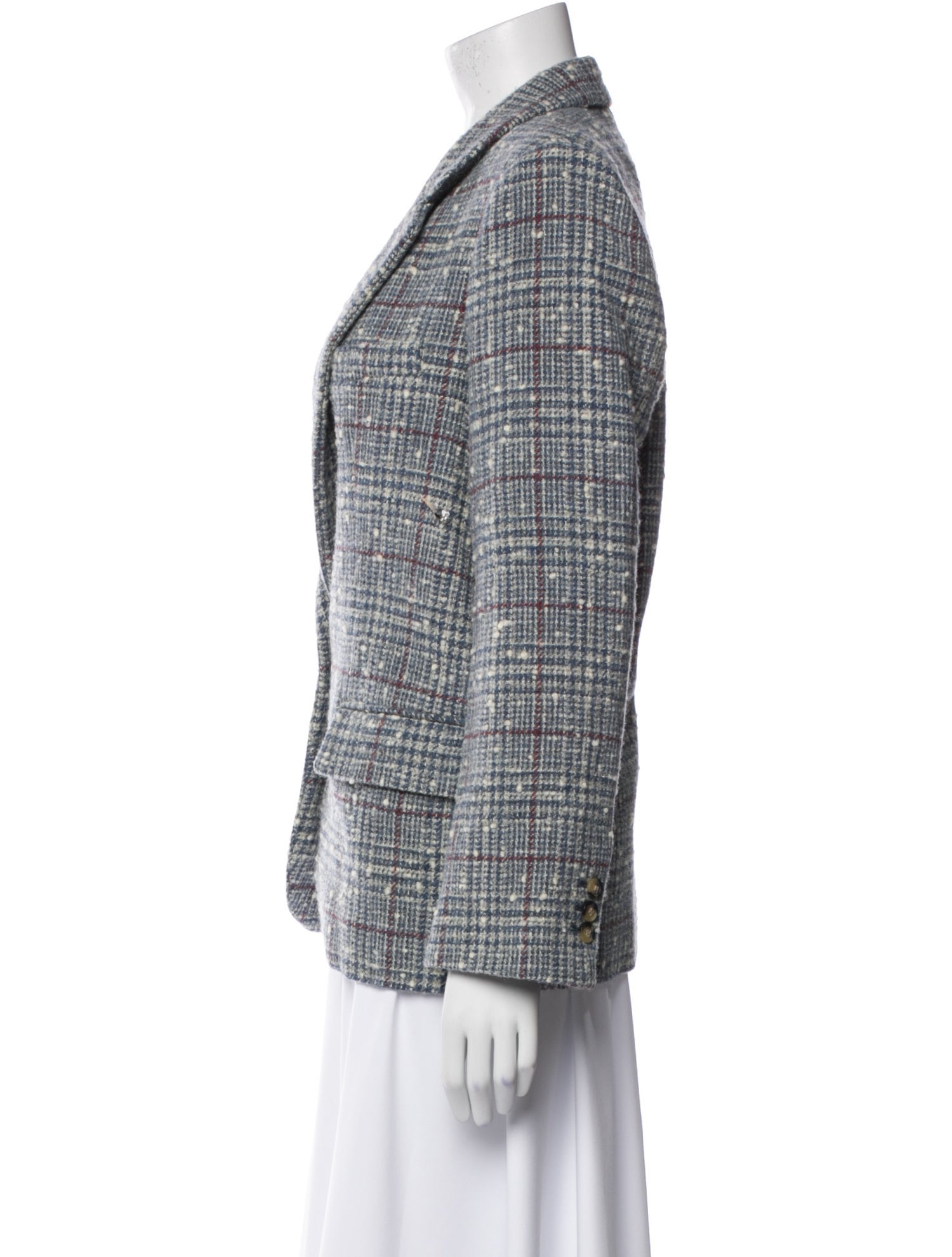 Étoile Isabel Marant Wool Plaid Print Blazer