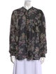 Étoile Isabel Marant Floral Print Mock Neck Blouse