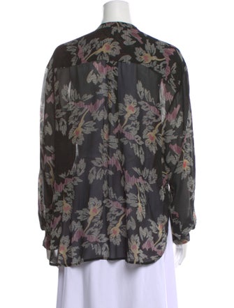 Étoile Isabel Marant Floral Print Mock Neck Blouse