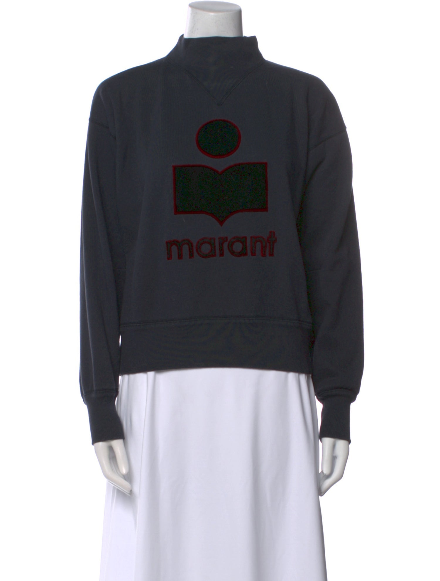 Étoile Isabel Marant Graphic Print Mock Neck Sweatshirt