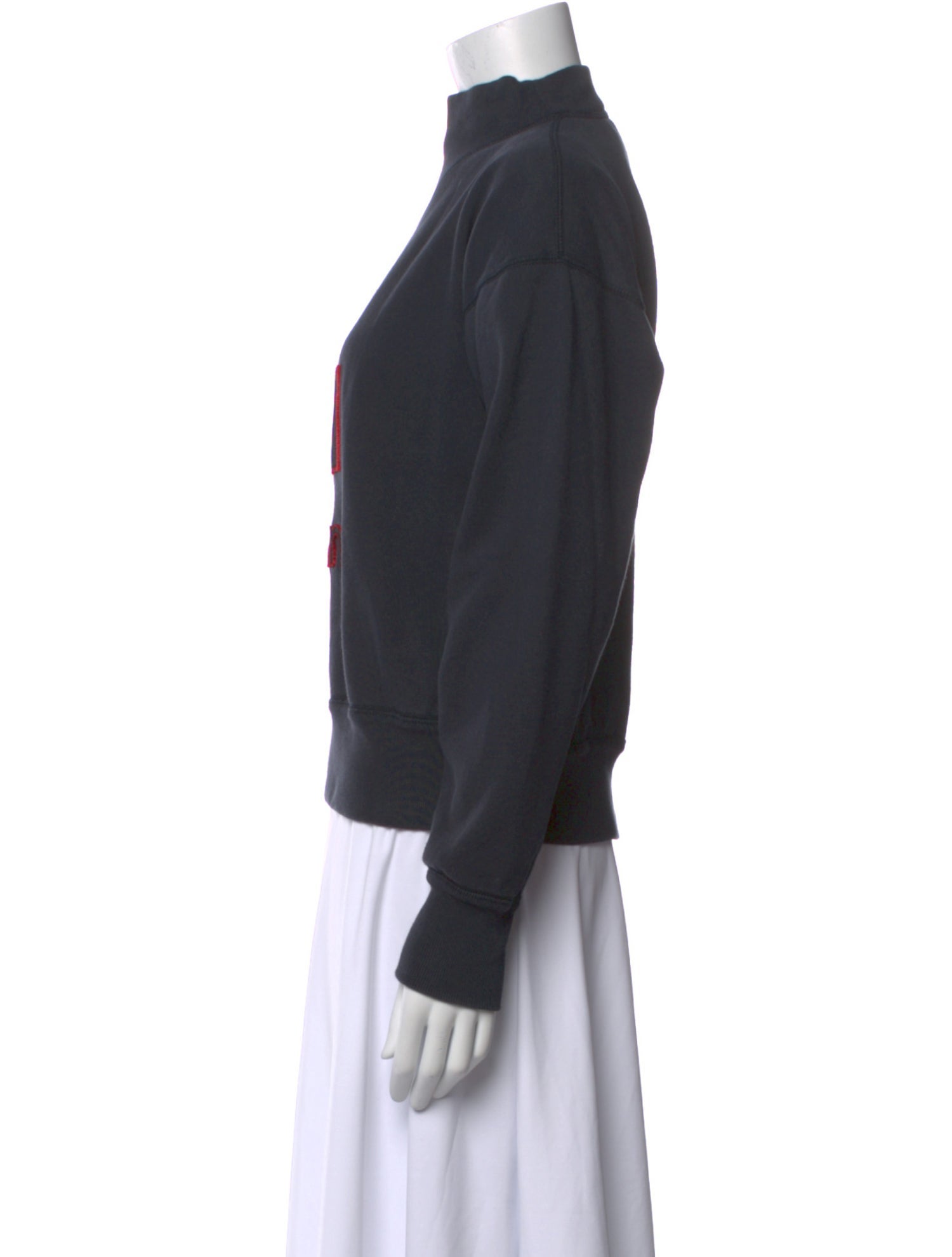 Étoile Isabel Marant Graphic Print Mock Neck Sweatshirt