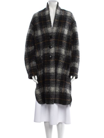 Étoile Isabel Marant Wool Plaid Print Coat
