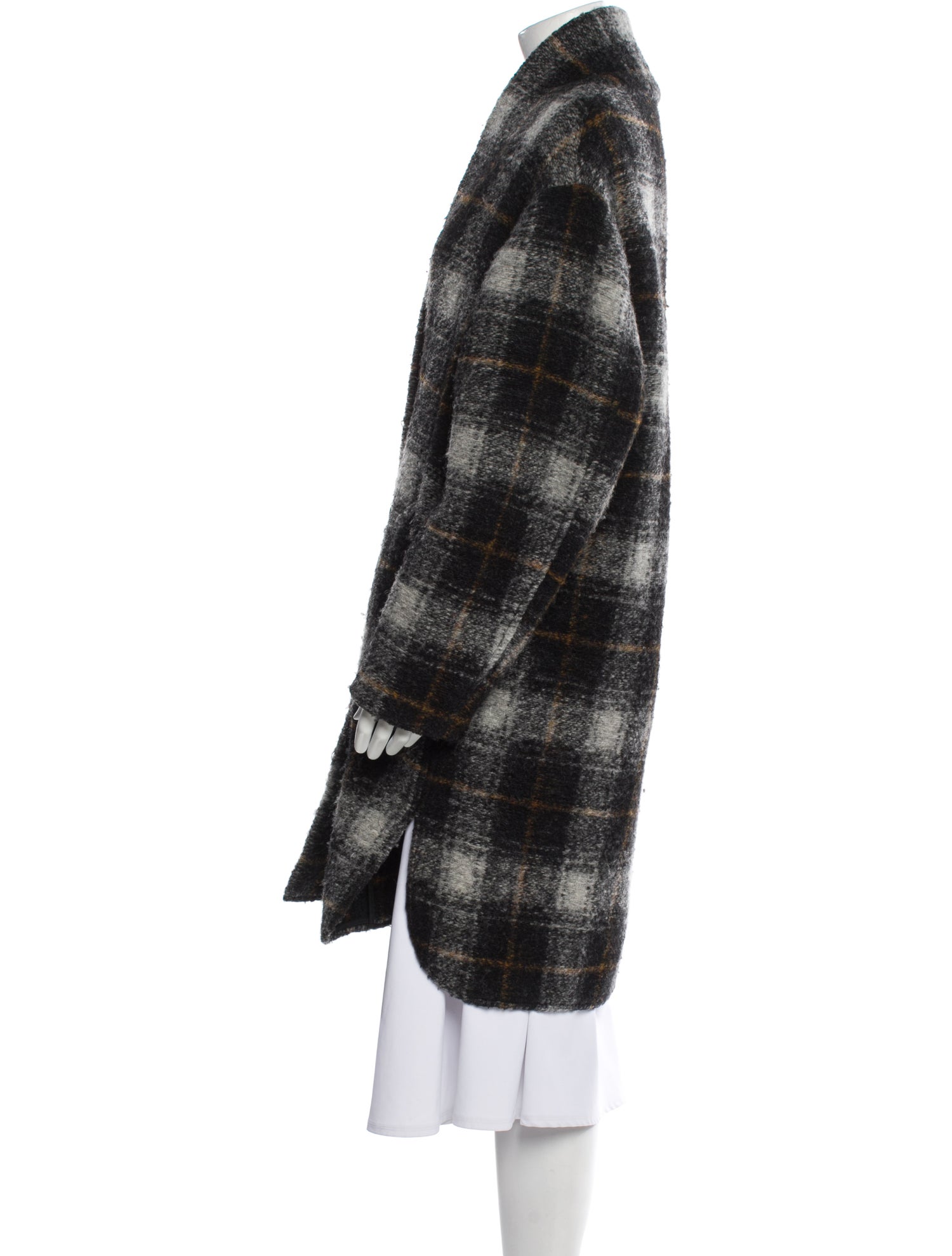 Étoile Isabel Marant Wool Plaid Print Coat