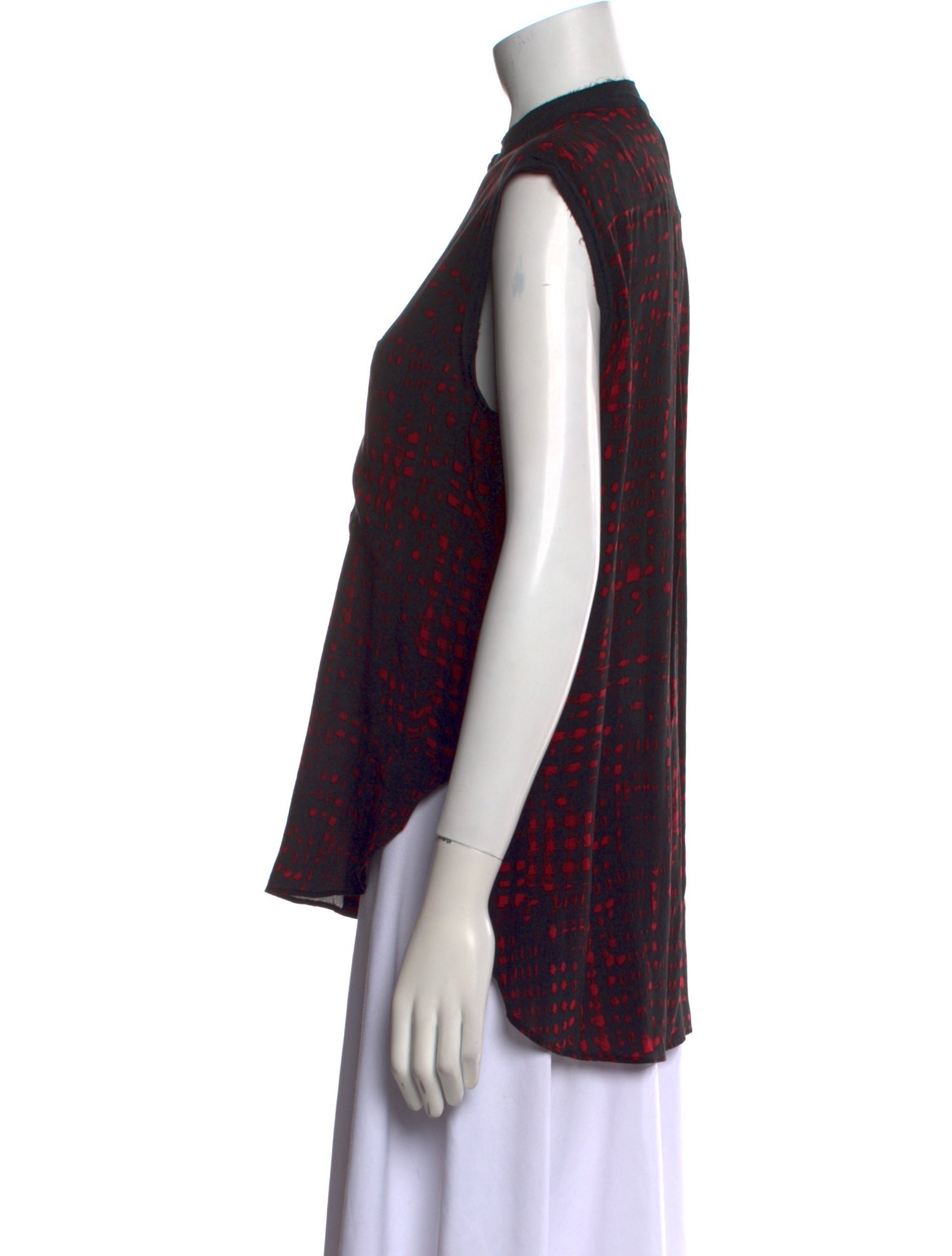 Étoile Isabel Marant Silk Plaid Print Button-Up Top
